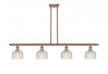 Innovations Lighting 516-4I-AC-G412-LED - Dayton - 4 Light - 48 inch - Antique Copper - Cord hung - Island Light