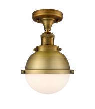 Innovations Lighting 517-1CH-BB-HFS-61-BB-LED - Hampden - 1 Light - 7 inch - Brushed Brass - Semi-Flush Mount