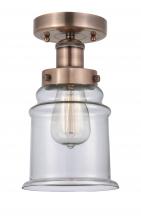 Innovations Lighting 616-1F-AC-G182 - Canton - 1 Light - 6 inch - Antique Copper - Semi-Flush Mount