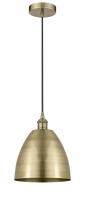 Innovations Lighting 616-1P-AB-MBD-9-AB-LED - Bristol - 1 Light - 9 inch - Antique Brass - Cord hung - Mini Pendant