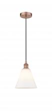 Innovations Lighting 616-1P-AC-GBC-81-LED - Berkshire - 1 Light - 8 inch - Antique Copper - Cord hung - Mini Pendant