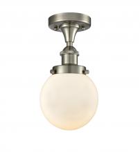 Innovations Lighting 916-1C-SN-G201-6-LED - Beacon - 1 Light - 6 inch - Brushed Satin Nickel - Flush Mount