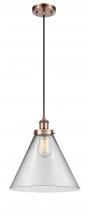 Innovations Lighting 916-1P-AC-G42-L-LED - Cone - 1 Light - 12 inch - Antique Copper - Cord hung - Mini Pendant