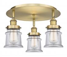 Innovations Lighting 916-3C-BB-G182S - Canton - 3 Light - 17 inch - Brushed Brass - Flush Mount