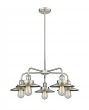 Innovations Lighting 916-5CR-SN-M2-SN - Edison - 5 Light - 27 inch - Satin Nickel - Chandelier