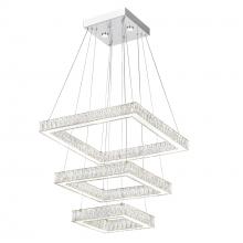 CWI LIGHTING 5635P21ST-3S (Clear) - Florence LED Chandelier With Chrome Finish