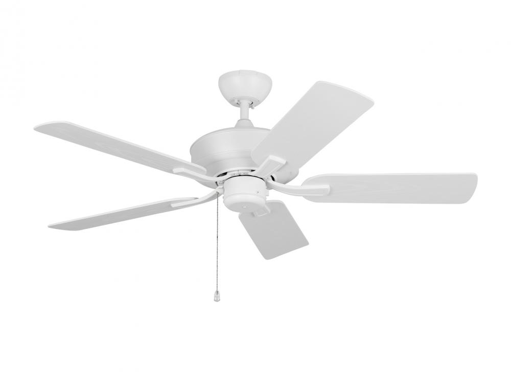 Linden 44'' traditional indoor/outdoor matte white ceiling fan with reversible motor