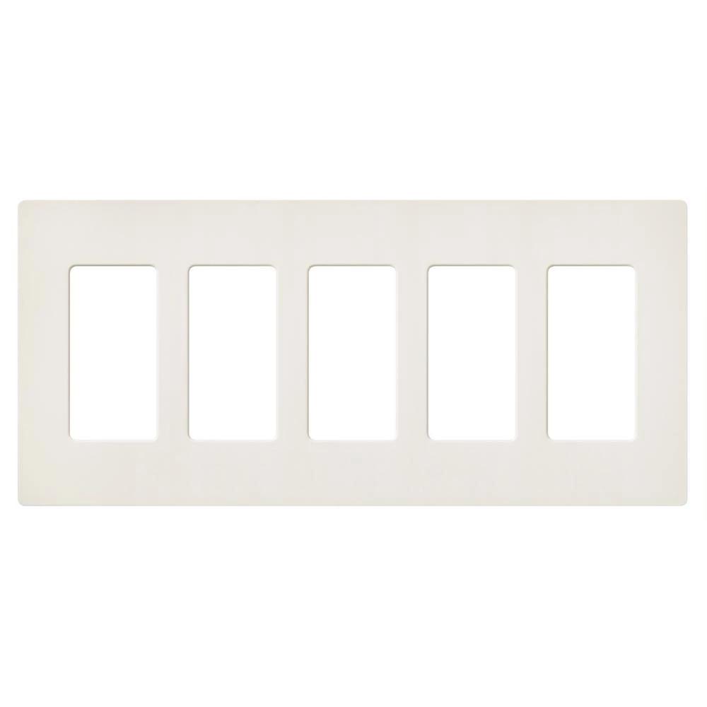 SATIN COLOR 5-GANG WALLPLATE BISCUIT