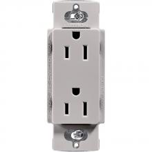 Lutron Electronics CAR-15-GR - 15A CLARO RECEPTACLE, GRAY