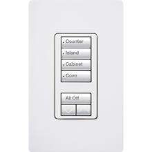 Lutron Electronics RRD-W4S-WH - RA2 4S WALL KEYPAD WHITE