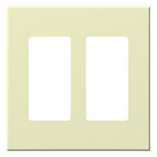 Lutron Electronics VWP-2R-AL - VAREO WALLPLATE 2GNG RECEPT ALMOND