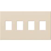 Lutron Electronics VWP-4-LA - VAREO WALLPLATE 4GNG LIGHT ALMOND