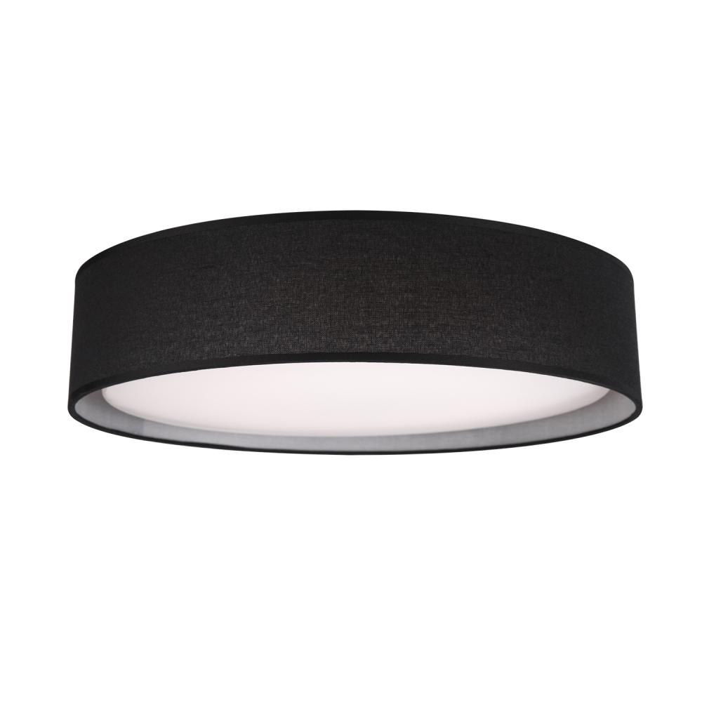 Dalton 16-in Black LED Flush Mount