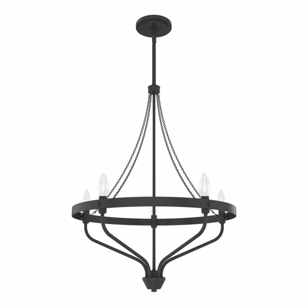 Hunter Merlin Noble Bronze 5 Light Chandelier Ceiling Light Fixture