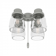 Hunter 99387 - Hunter Original® 4 Light Accessory Fitter and Glass, Matte Silver