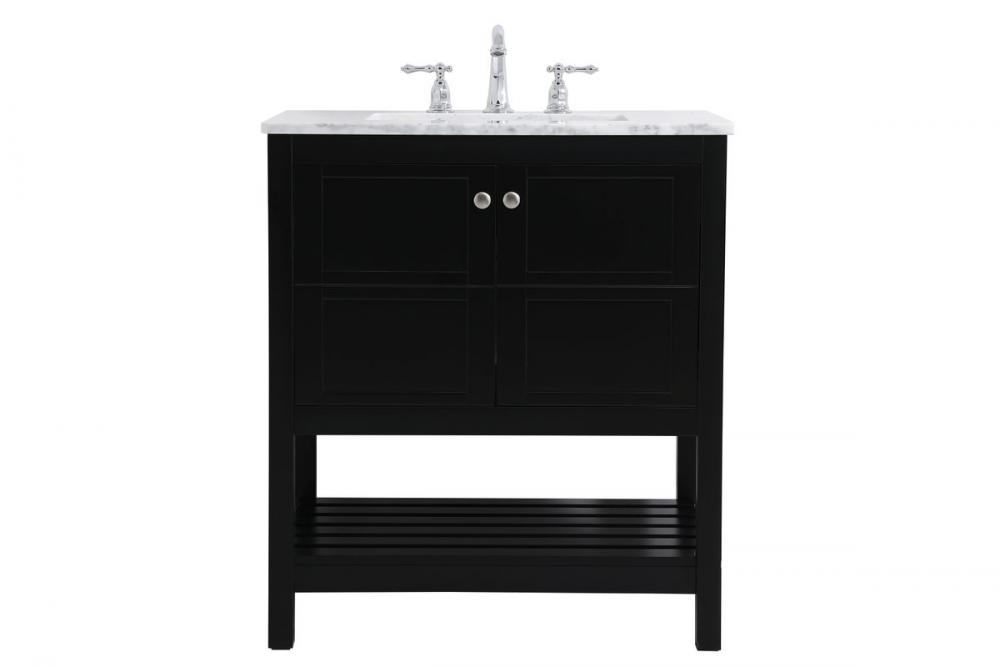 30 inch Single Bathroom Vanity in Black : TTRHU | Foresight Lighting ...