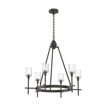 Alora Lighting CH314306UBCC - SALITA 6 LIGHT CHANDELIER URBAN BRONZE CLEAR CRYSTAL