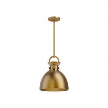 Alora Lighting PD411311AG - Waldo 11-in Aged Gold 1 Light Pendant