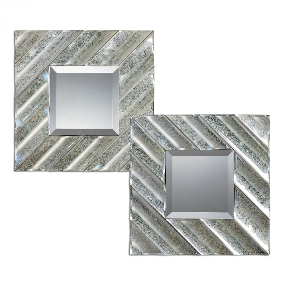 Uttermost Jovan Squares S/2 Silver Mirror